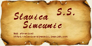 Slavica Simeunić vizit kartica